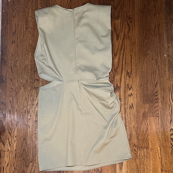 Zara Asymmetrical Olive Dress - Picture 6 of 6